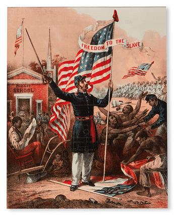 (MILITARY--CIVIL WAR.) LINCOLN, ABRAHAM All Men were Made Freemen by Abraham Lincoln . . . Come then Able Bodied Colored Men, and Fight